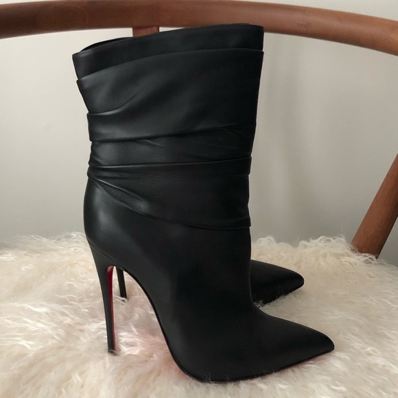 SOLD💥 LOUBOUTIN Ishtar 120 Leather Boots 37 - Picture 7 of 8